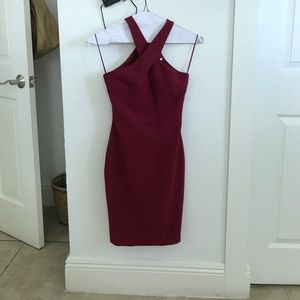 Burgundy dress from brand "Likely"; never worn