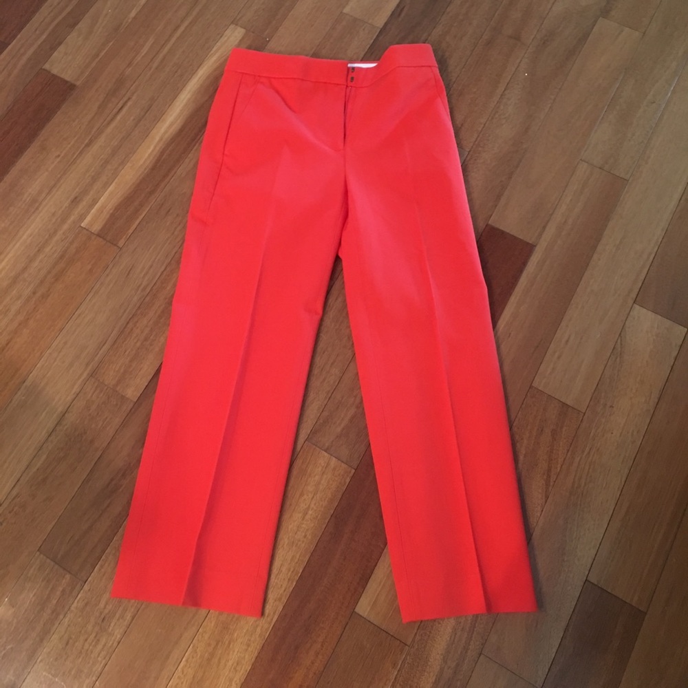 J crew crops orangey/red