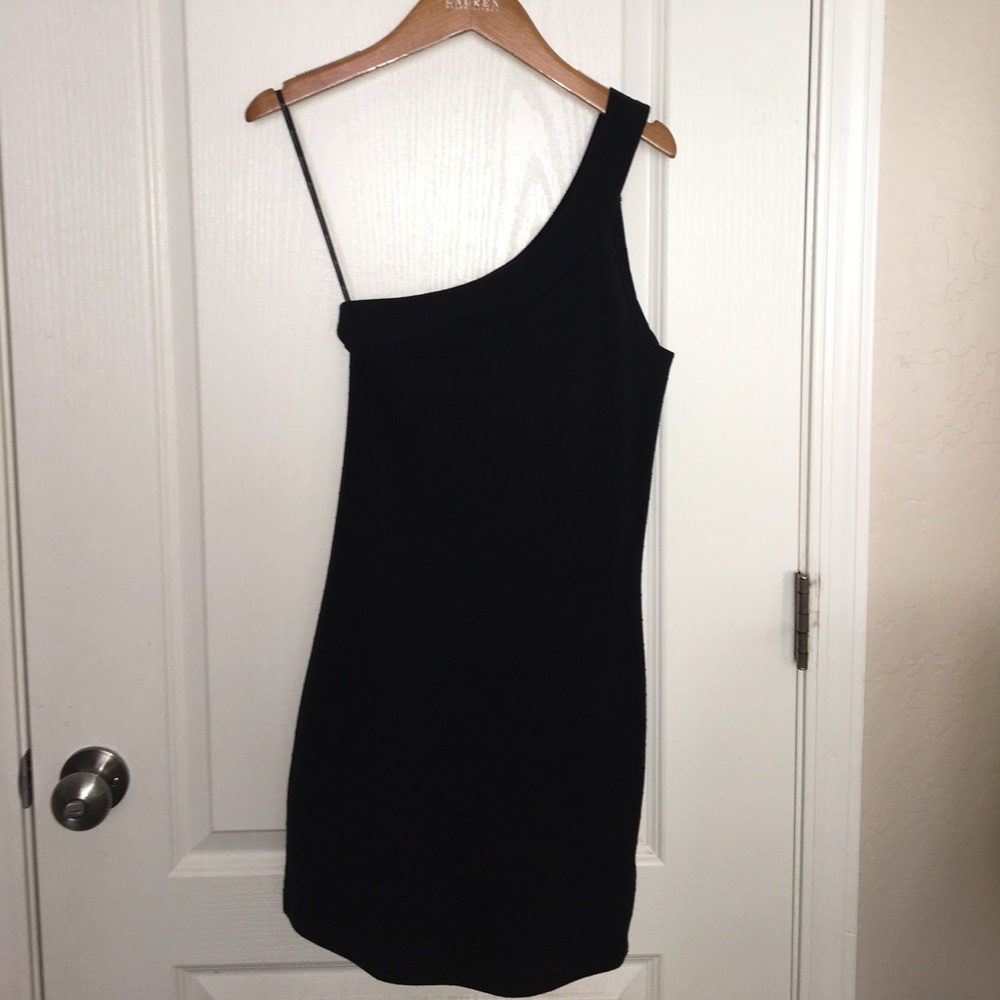 Textured One-shoulder Bodycon Dress