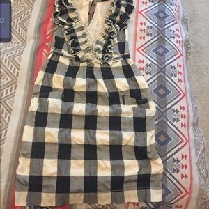 Plaid and ruffle dress