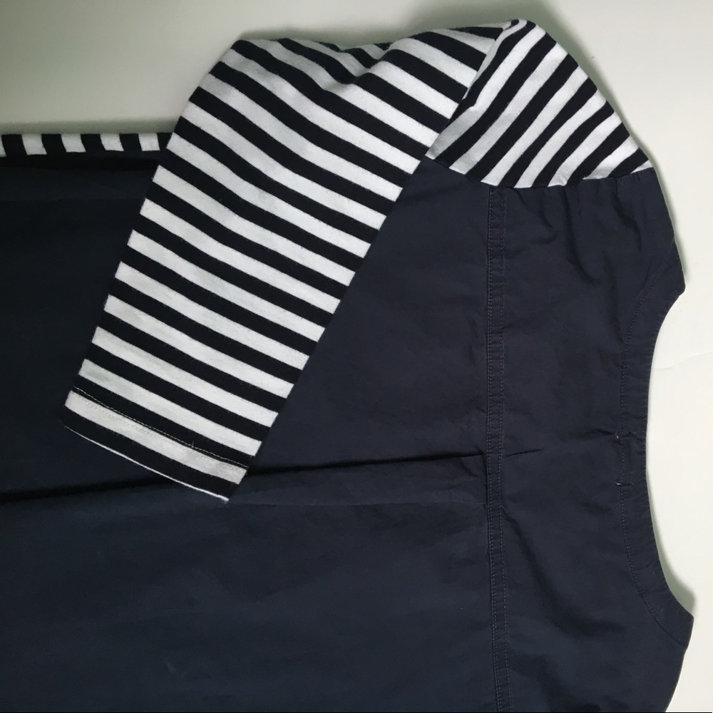 J. Crew • Woven-back navy striped top - Picture 5 of 7