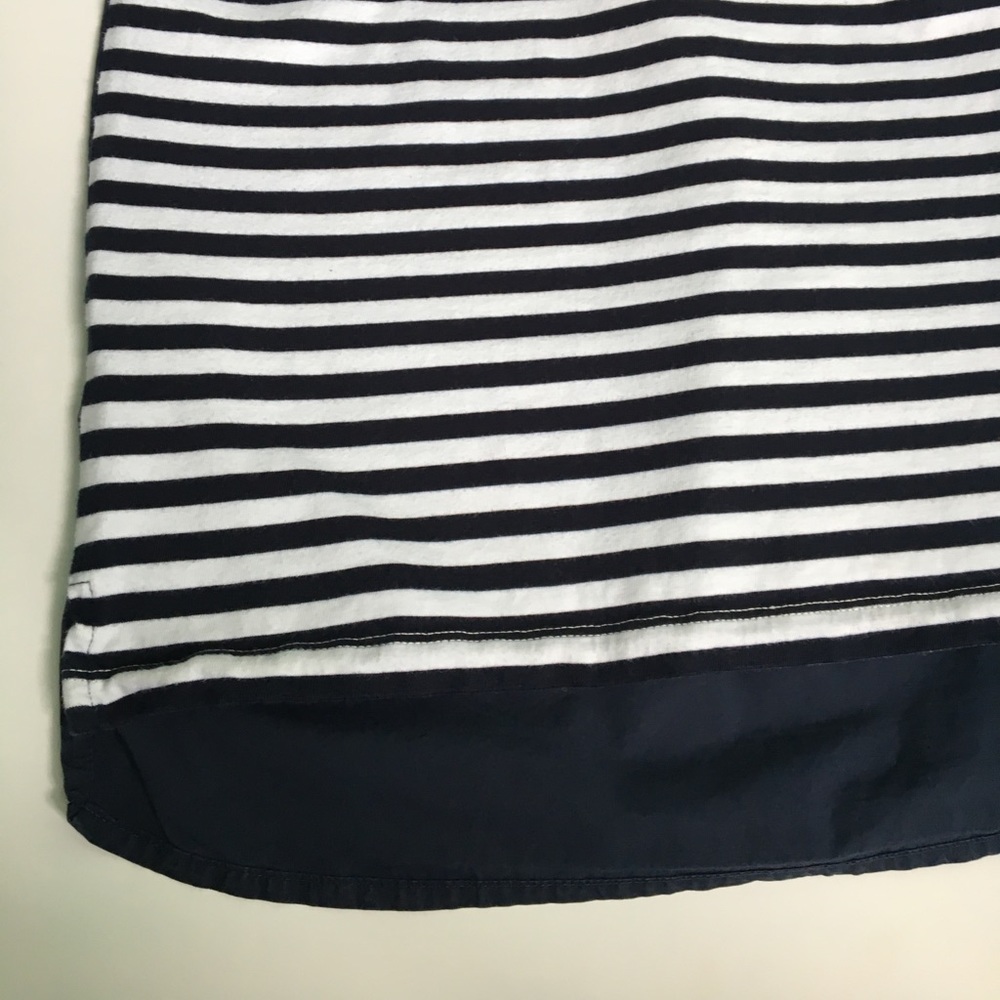 J. Crew • Woven-back navy striped top - Picture 6 of 7