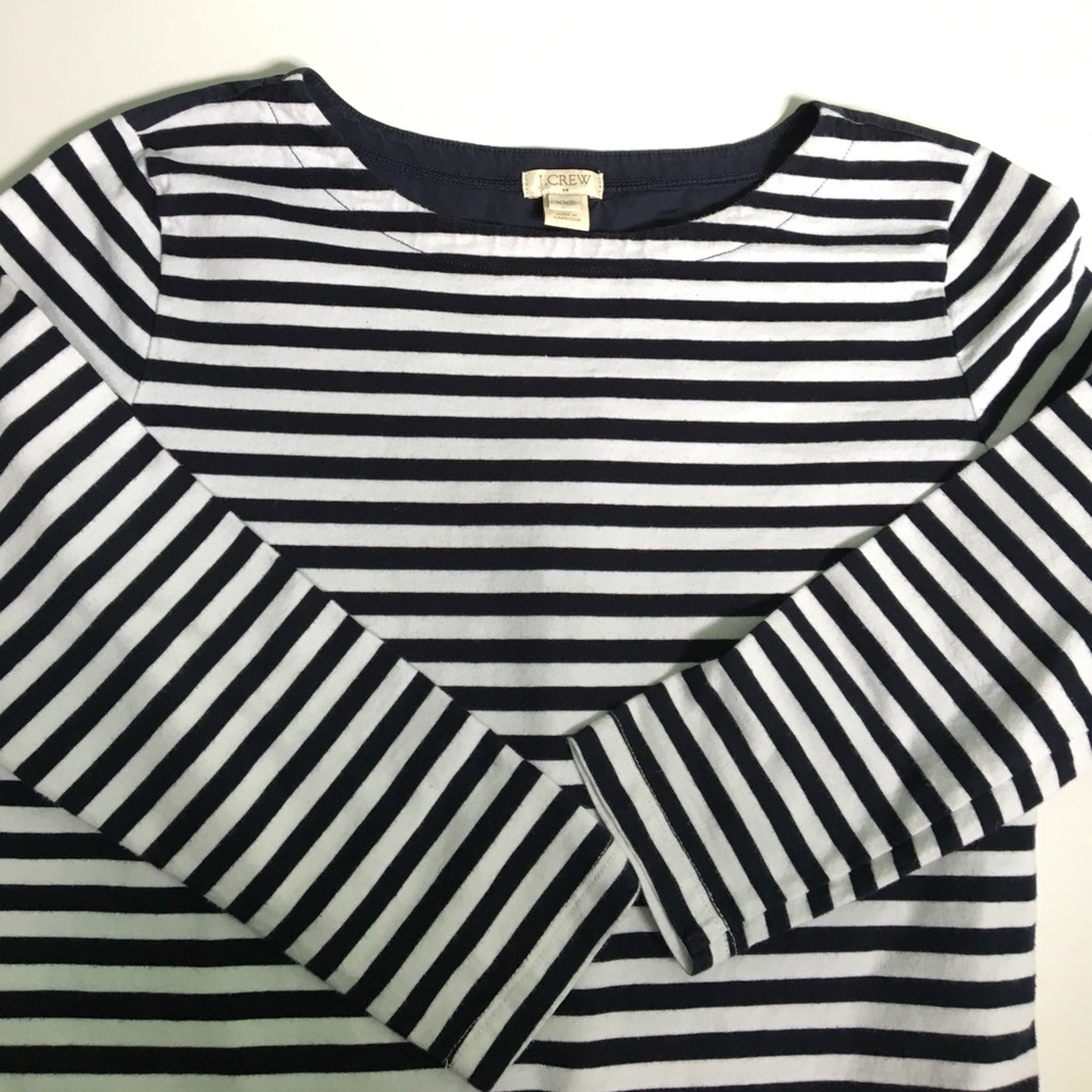 J. Crew • Woven-back navy striped top - Picture 7 of 7