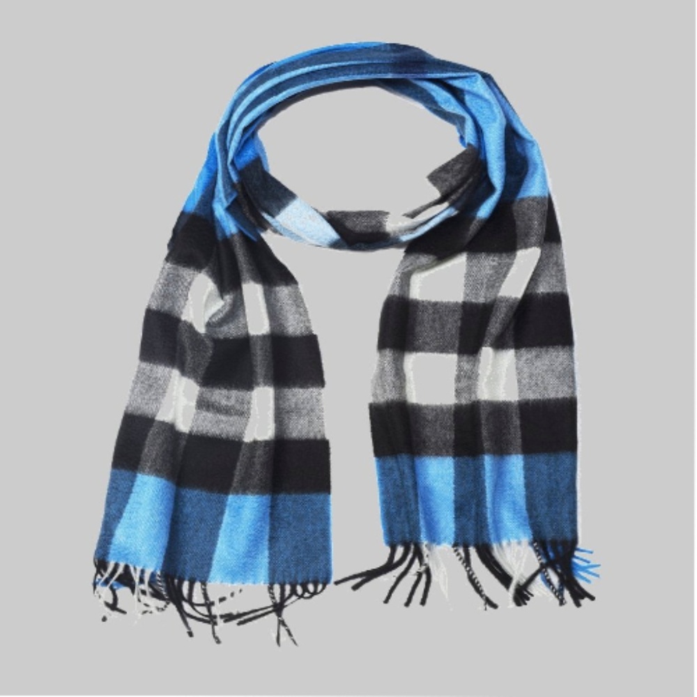 BURBERRY Heritage Half Mega Check Cashmere Scarf