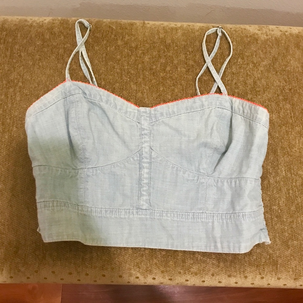 NWOT jean crop top