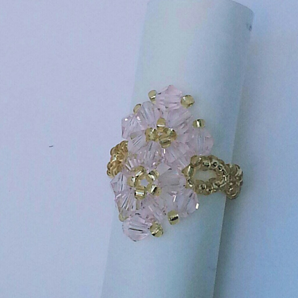 D'lace Crystal Beaded  Ring