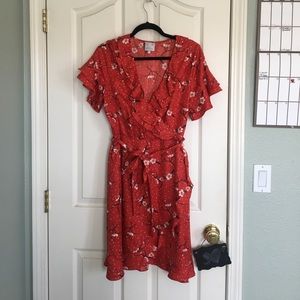 Cherry blossom wrap style dress