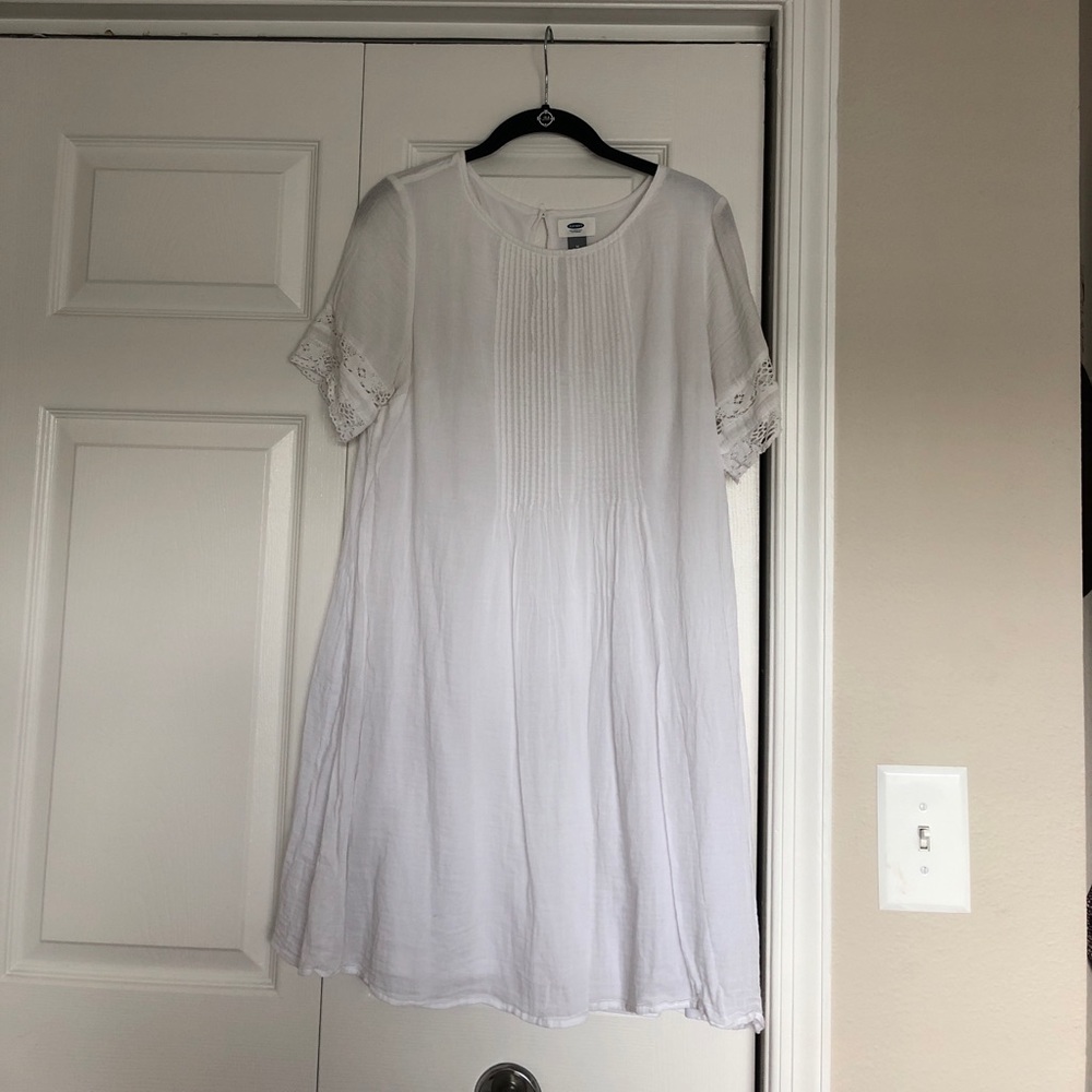 White linen dress