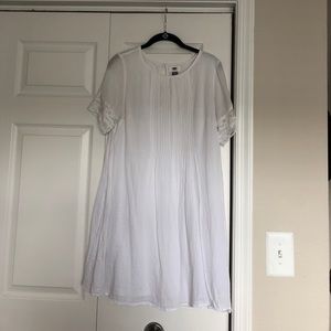 White linen dress
