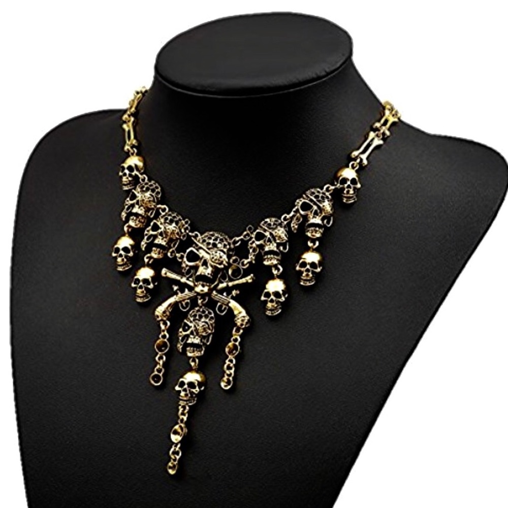 💰Skull-head  Gold Necklace