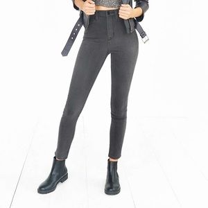 BDG super high rise twig ankle--gray, size 27w 29L