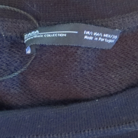 NWOT ZARA Embroidered Women's SWEATSHIRT L/XL - Picture 4 of 4