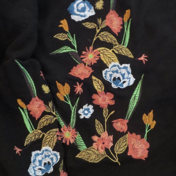 NWOT ZARA Embroidered Women's SWEATSHIRT L/XL - Picture 3 of 4