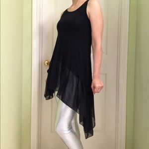 Black mini asymmetrical dress