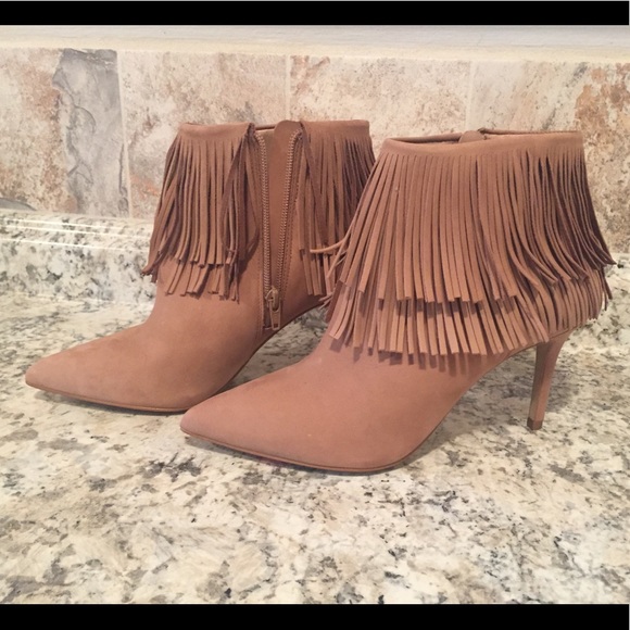 Brian Atwood suede fringe booties - NEW! - Picture 2 of 8