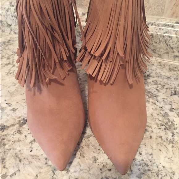 Brian Atwood suede fringe booties - NEW! - Picture 4 of 8