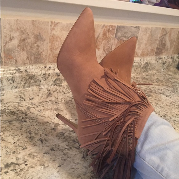 Brian Atwood suede fringe booties - NEW! - Picture 7 of 8