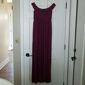ASOS off the shoulder floor length dress