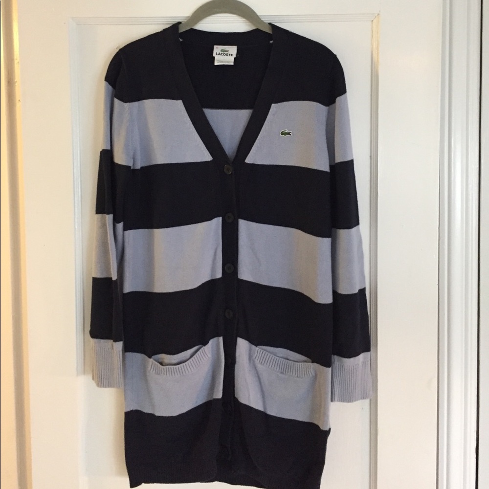 Lacoste Navy Blue and light Blue Sweater