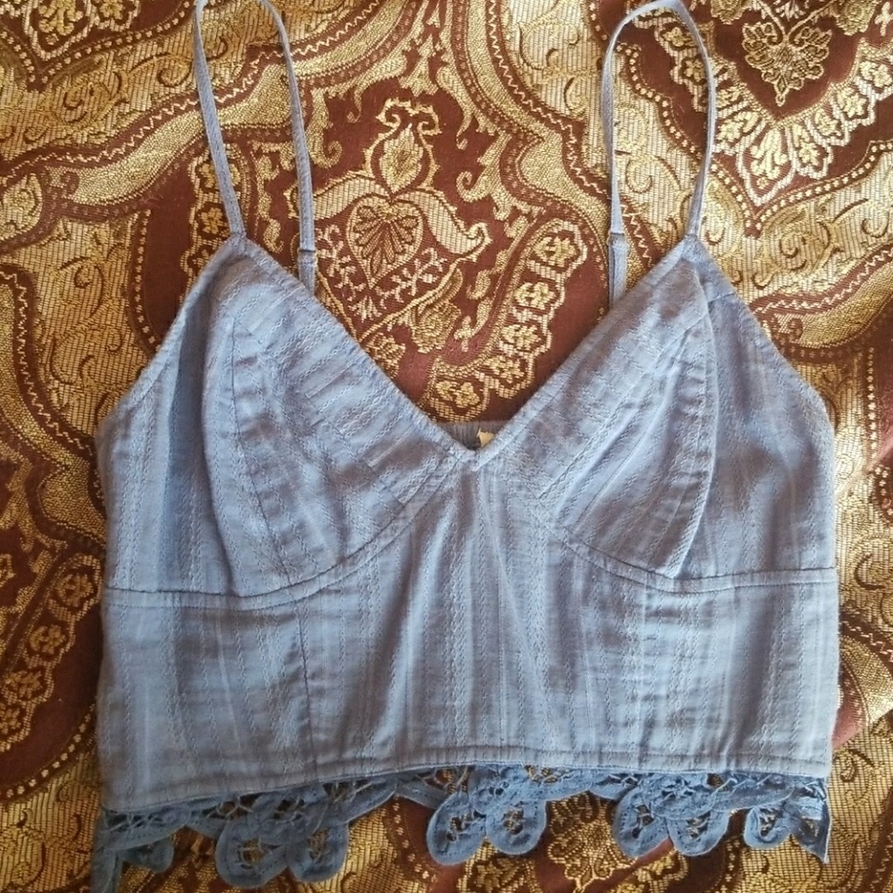 Free people cropped blouse/bandou