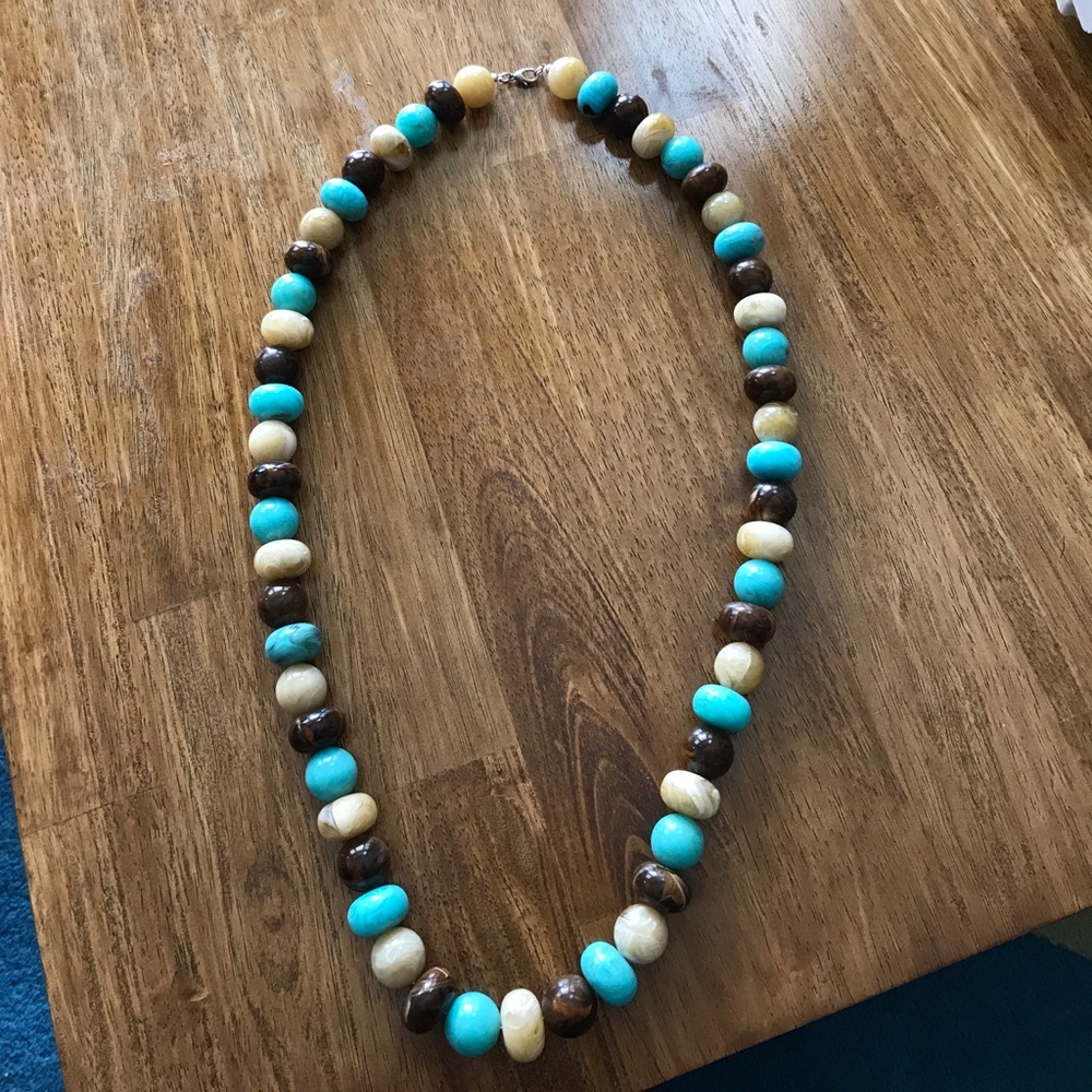 Tri-colored Beaded Necklace