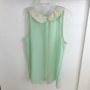 Mint green top