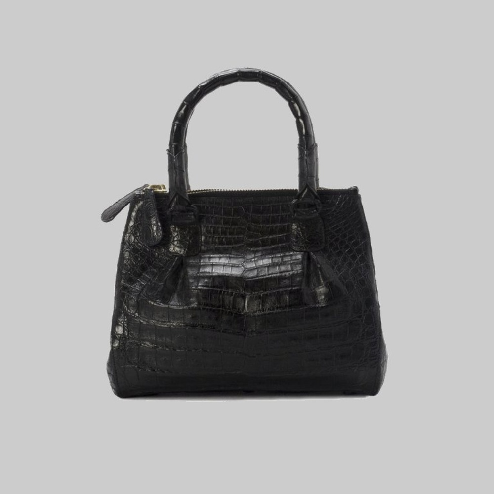 NANCY GONZALEZ Crocodile Mini Double-Zip Executive