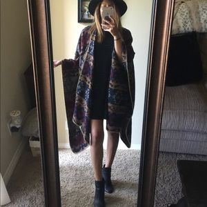 Aztec style poncho sweater