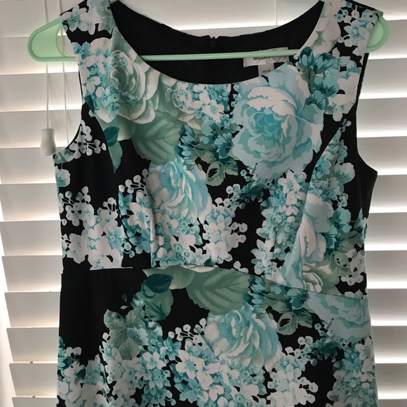 Blue & Green Floral Dress - Picture 1 of 7