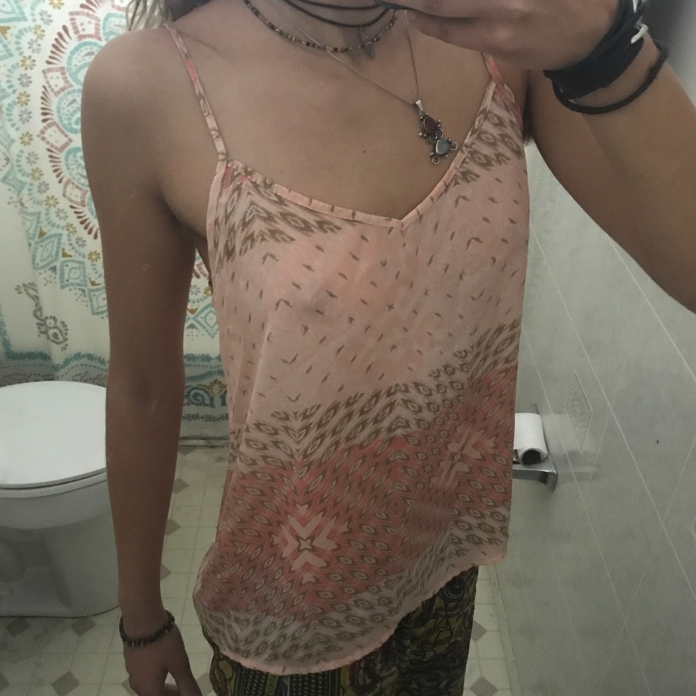Forever 21 Pink Tribal Top
