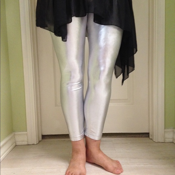 silver colour leggings