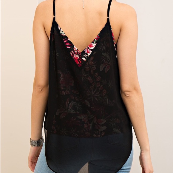 Layered floral with black sheer shirt duo - Picture 3 of 8