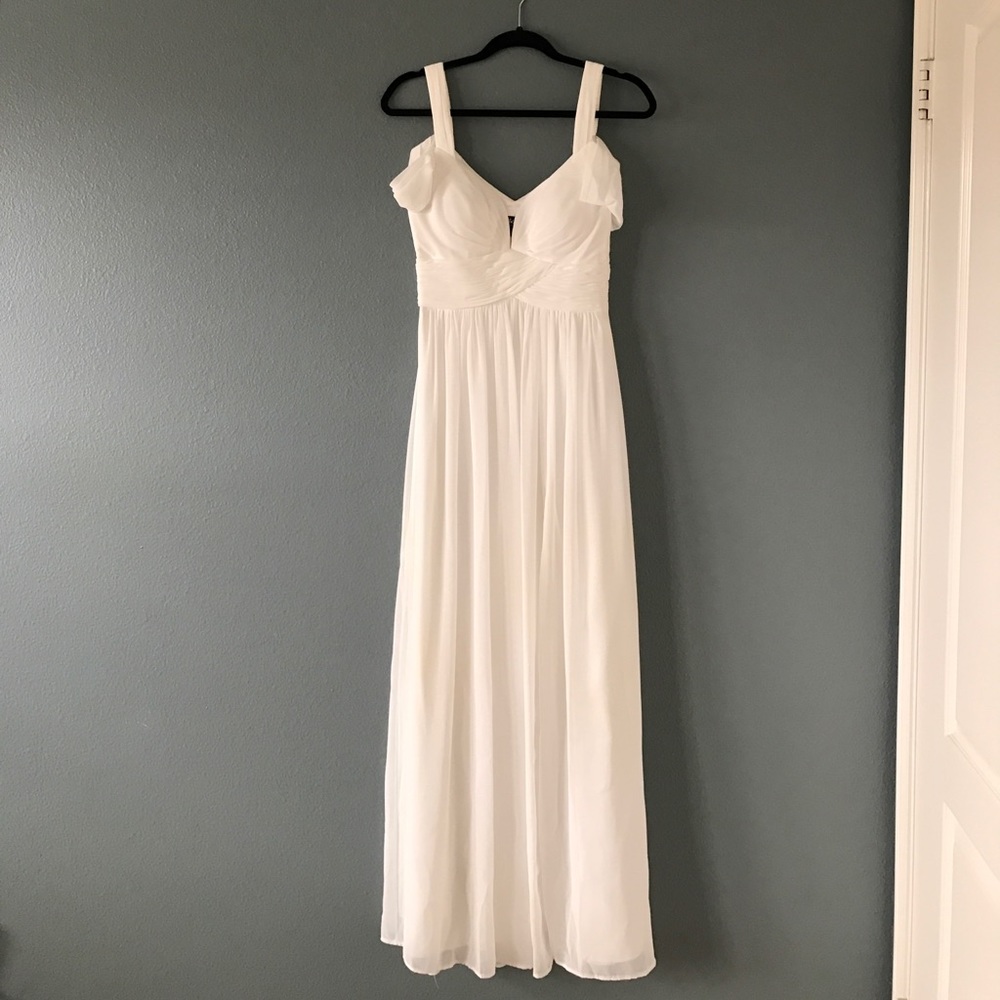 BARIANO OCEAN OF ELEGANCE WHITE MAXI DRESS