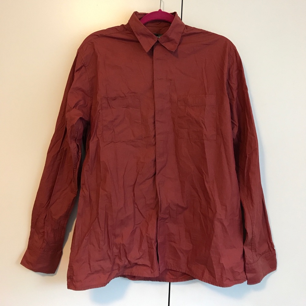 Rubberized fabric 90s club shirt