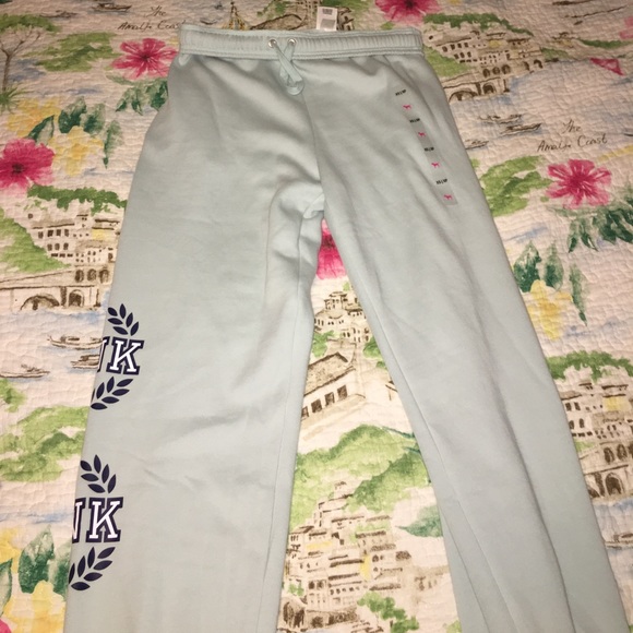 BRAND NEW PINK W TAGS VS XSMALL CAMPUS SWEAT PANTS - Picture 4 of 5