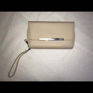Nude Leather Wristlet