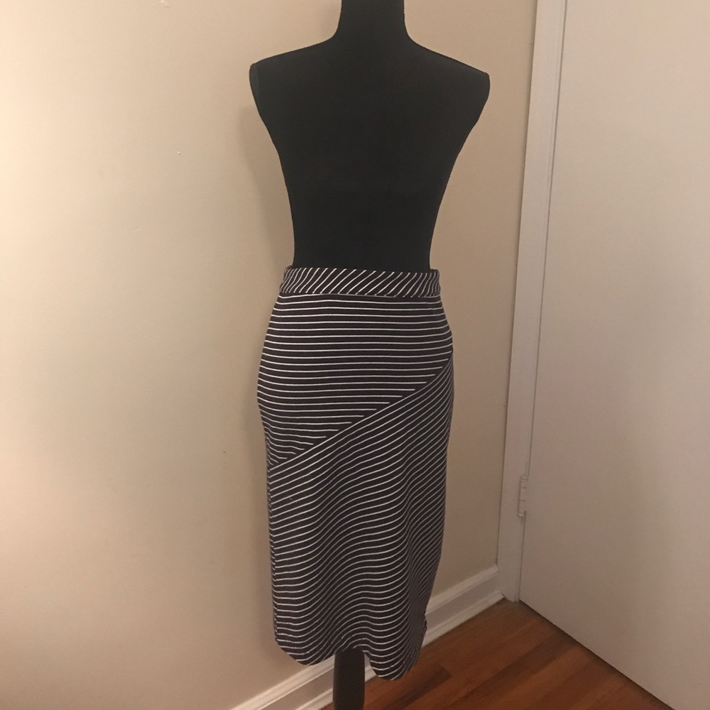 Blue and White Striped Banana Republic Skirt