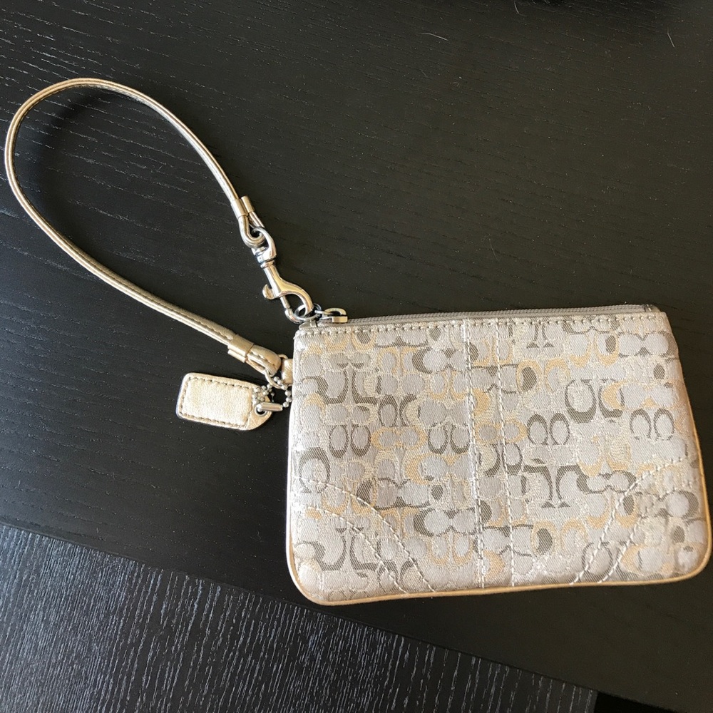 Gold Coach Wristlet