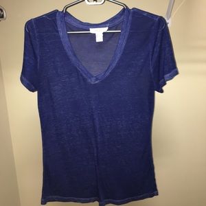 Forever 21 Blue Burnout Tee Size S