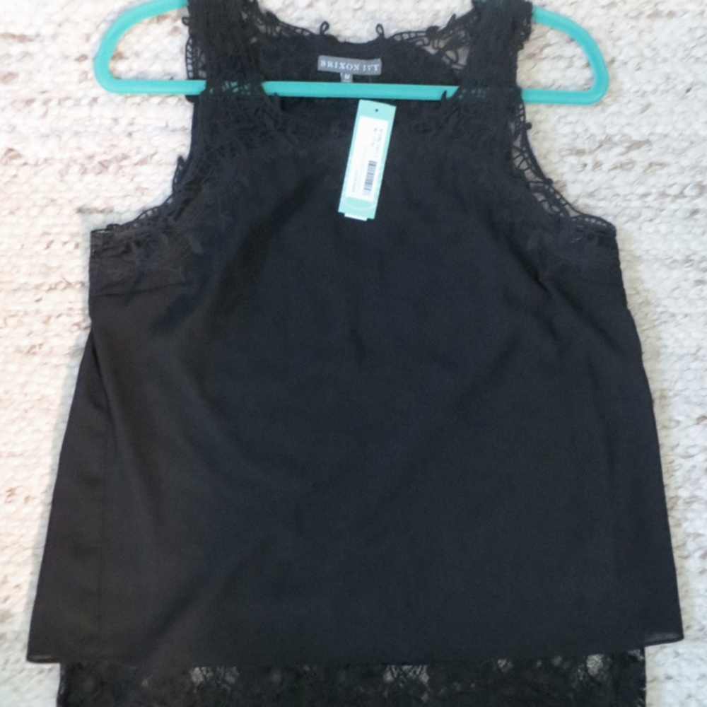 NWT BRIXON IVY ARACHNA Top Stitch Fix Top LACE MED