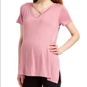 Cross Cross V Neck Maternity Top