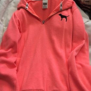 Pink half zip sweater