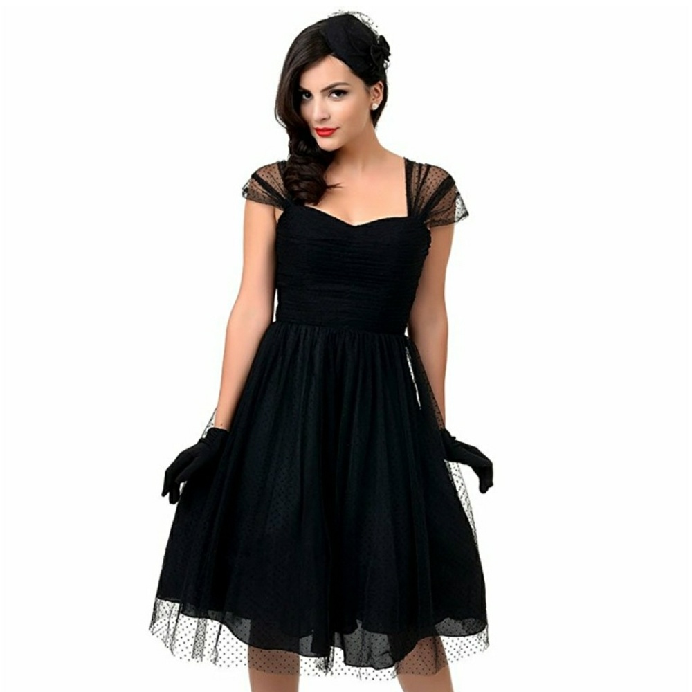 Unique Vintage Swiss Dot Garden State Dress