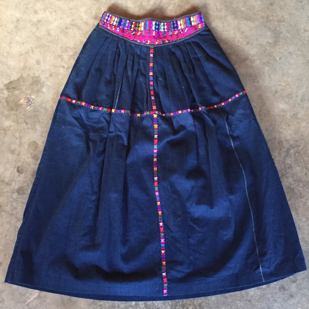 Vintage Hand Embroidered Skirt