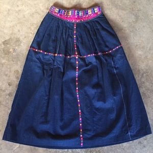 Vintage Hand Embroidered Skirt