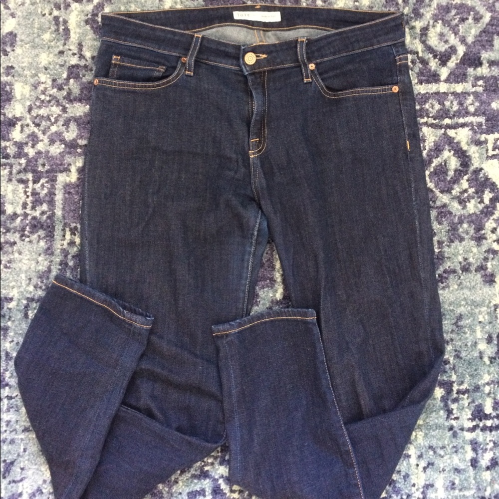 Joie Dark Wash Mid-Rise Skinny Jeans