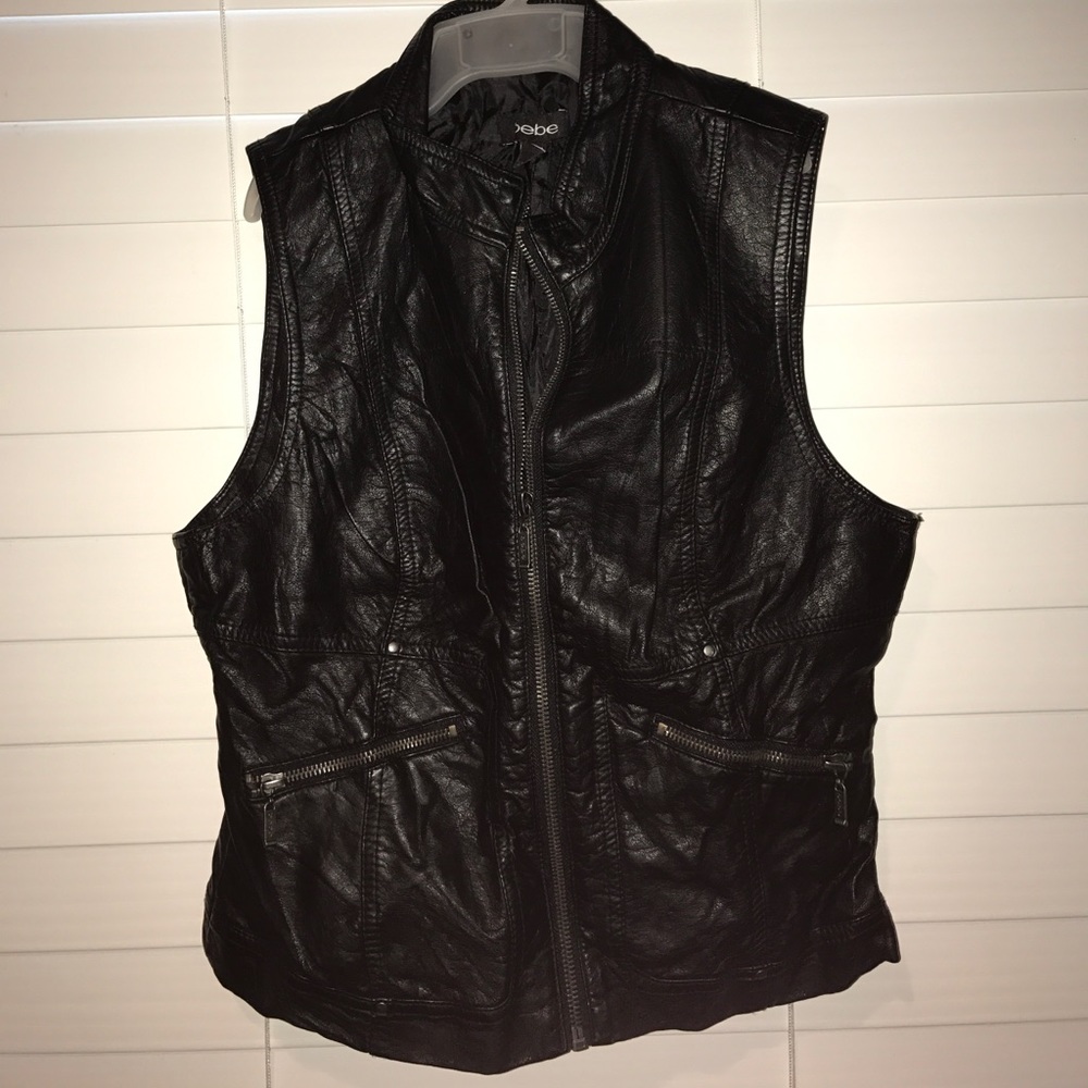 Bebe leather vest
