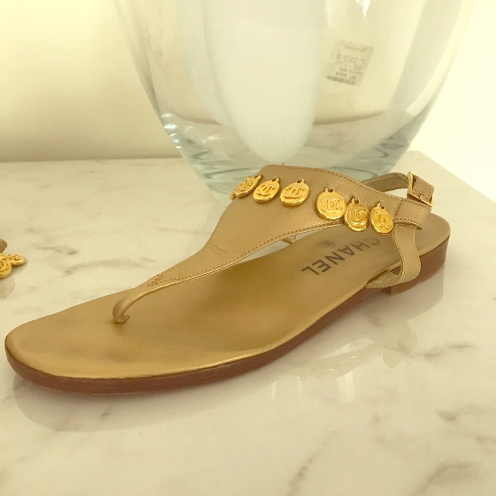 Chanel Coin Sandals