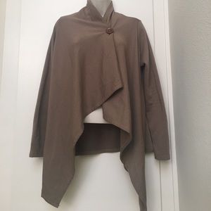 One-button fleece wrap cardigan!