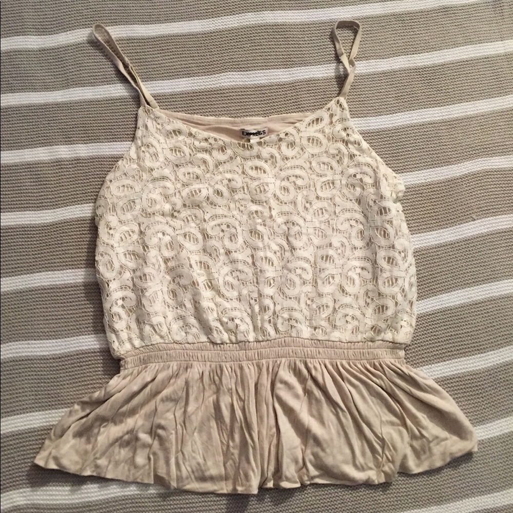 NWOT EXPRESS spaghetti strap lace top